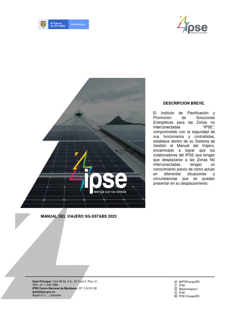 Manual de Viaje IPSE 2023 | PDF | Agua