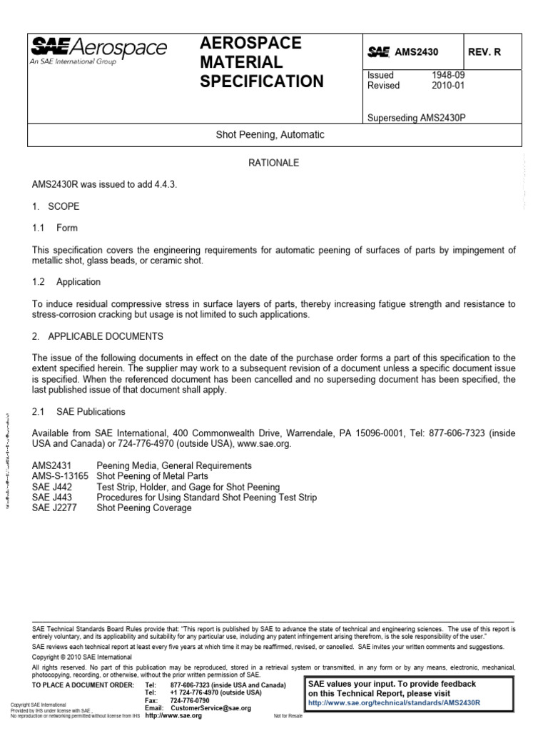 Norma Shoot peeningAMS 2430 Shot Peening | PDF | Alloy | Secondary Sector Of The Economy