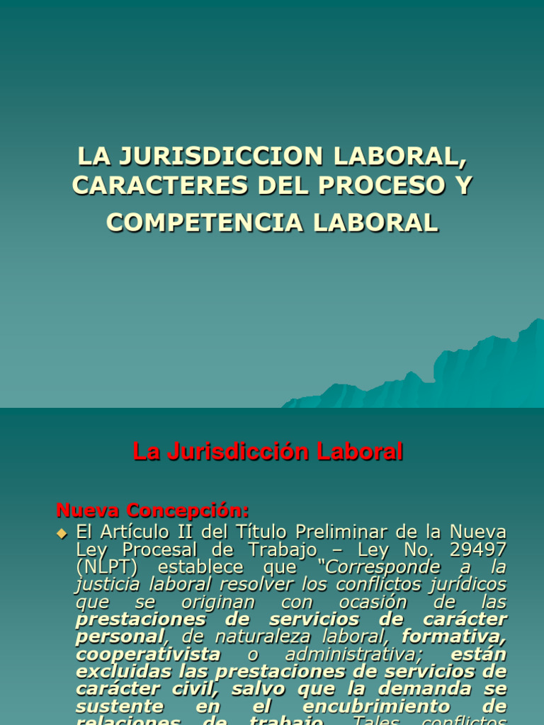 Jurisdicción y Competencia Laboral | PDF | Derecho laboral | Jurisdicción