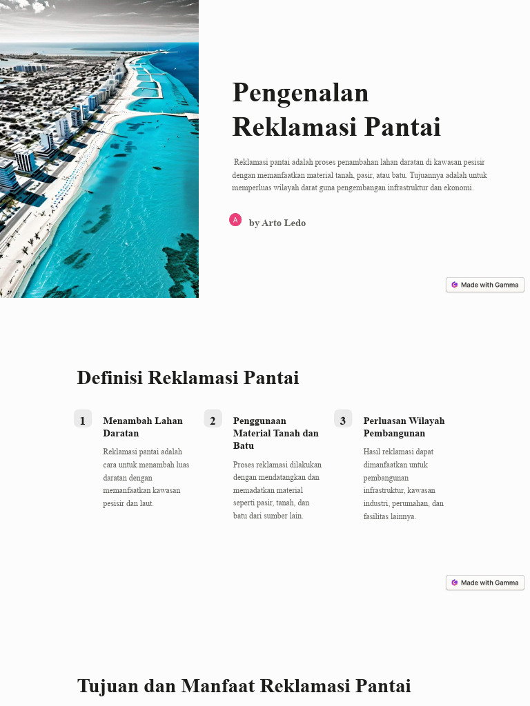 Reklamasi Pantai: Proses & Dampak | PDF | Sains & Matematika ...