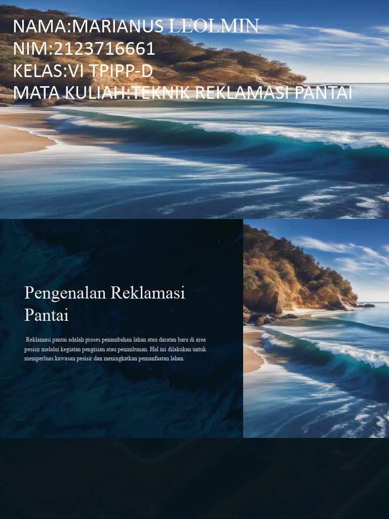 Definisi dan Metode Reklamasi Pantai | PDF
