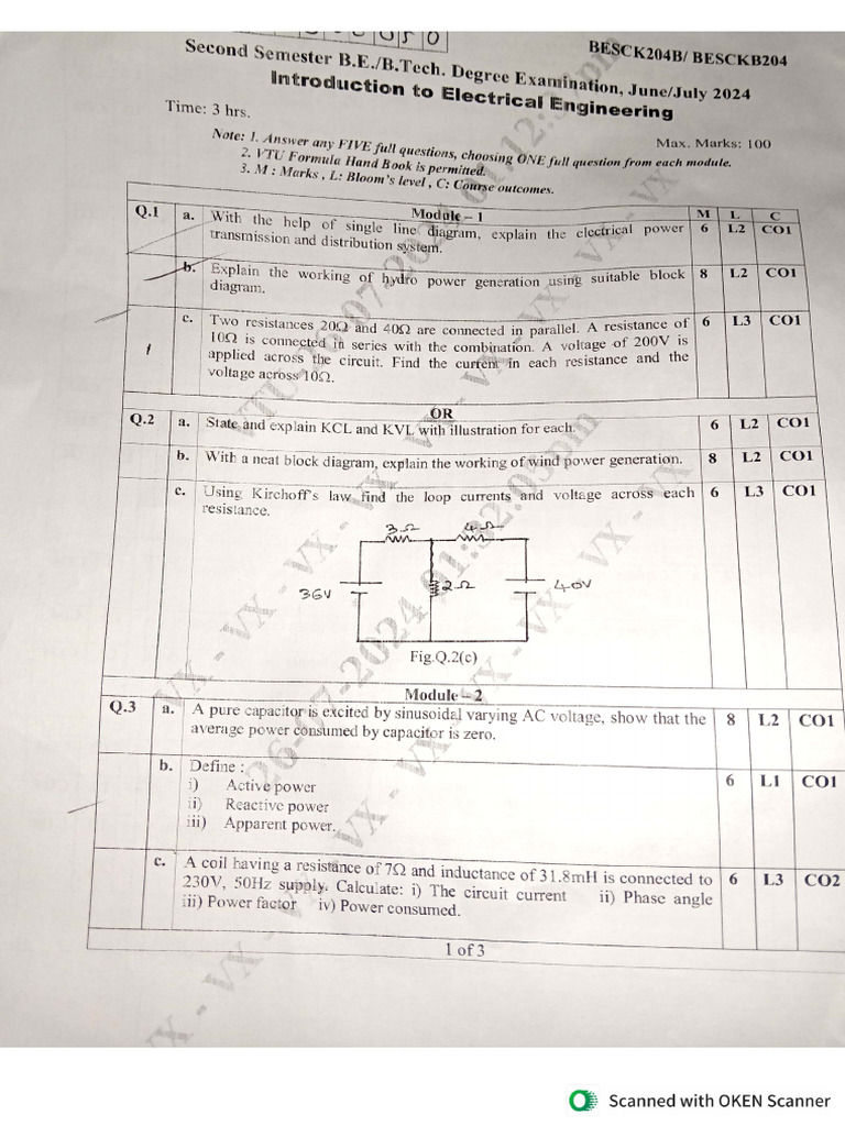 Besck204b Question Paper | PDF