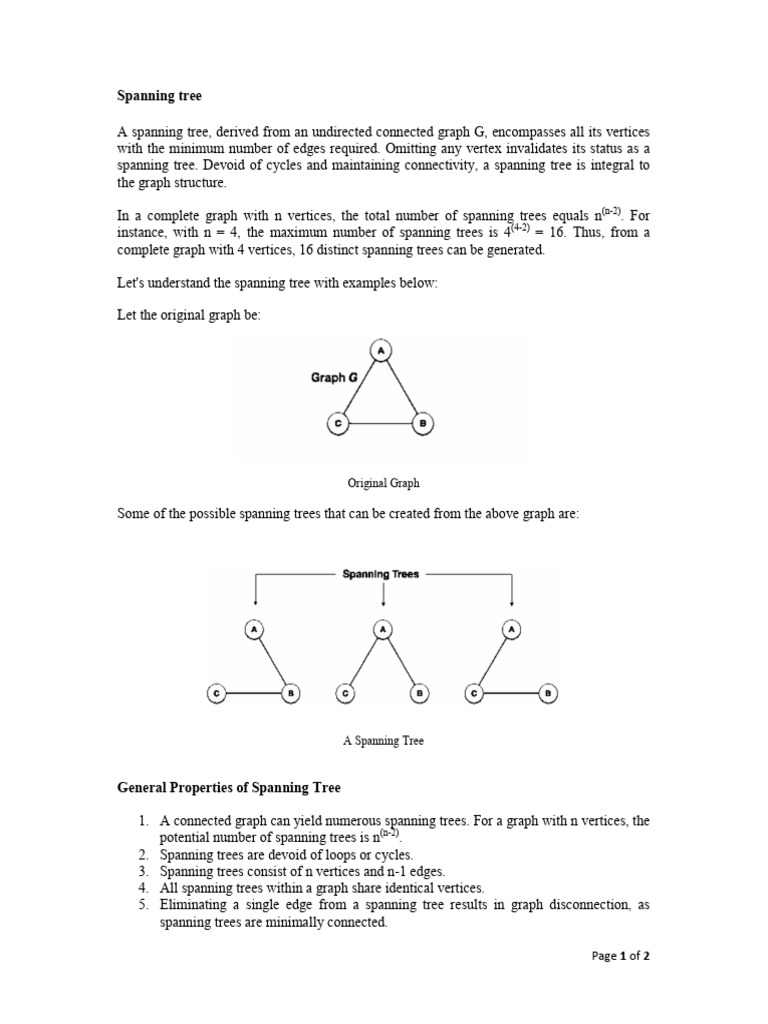 Understanding Spanning Trees and Their Properties | PDF