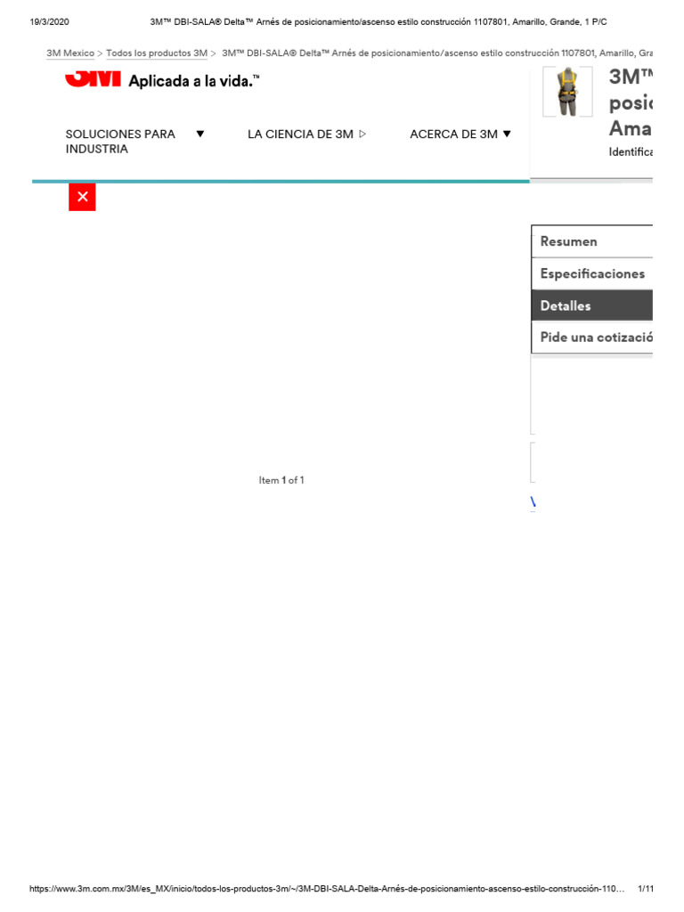 Cordino Con Assorbitore Di Salvataggio 3M DBI-SALA 1244456 Da 6 Piedi Giallo