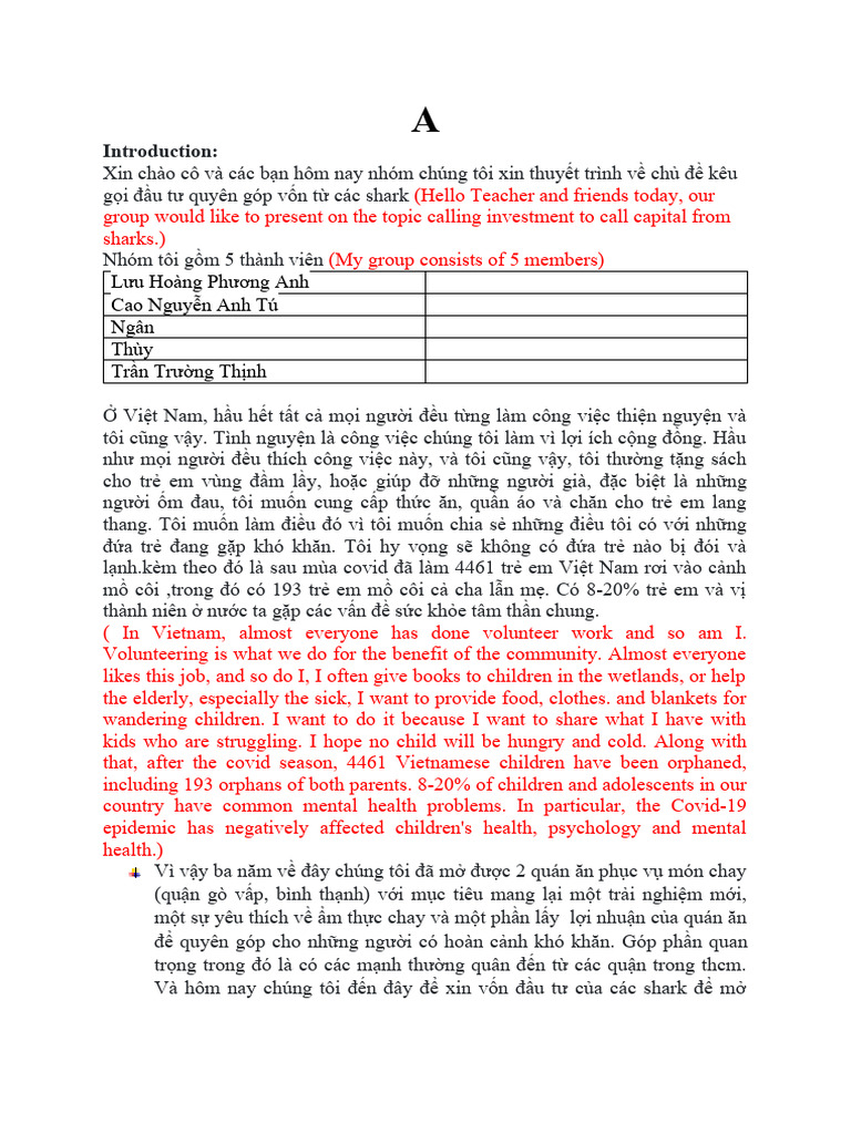 Thuyết trình AV5 | PDF