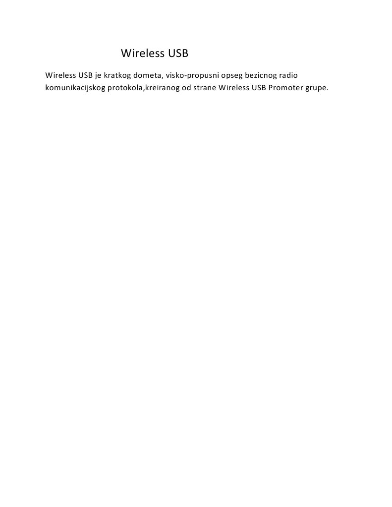 Wireless USB | PDF | Travel