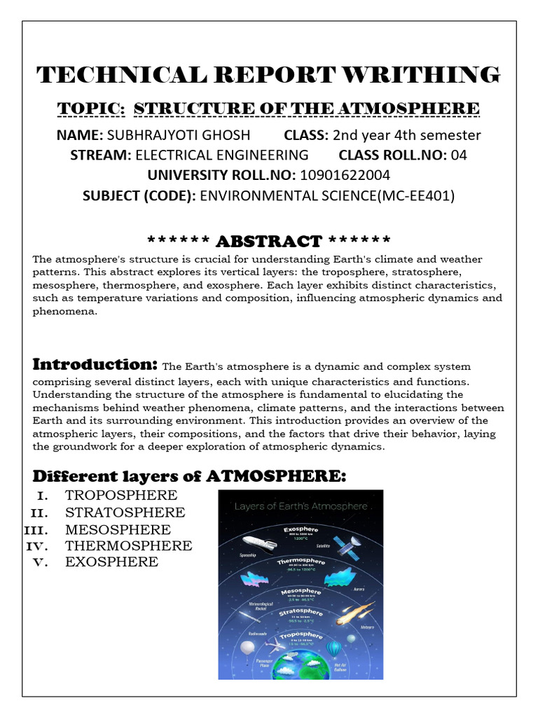 Structure of Earth's Atmosphere Explained | PDF | Atmosphere Of Earth ...