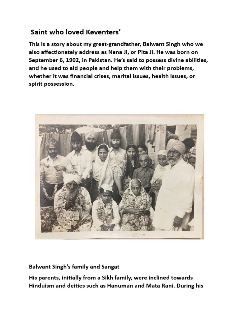 Legacy of Baba Balwant Singh | PDF