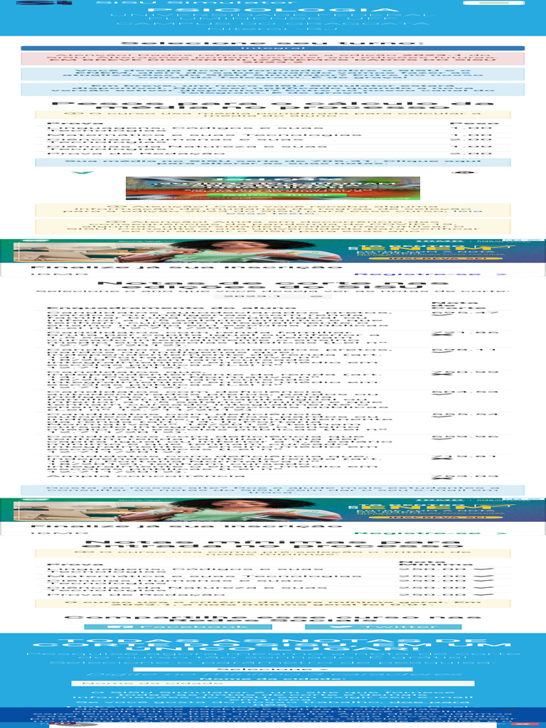 Notas de Corte Psicologia UFF 2023 | PDF