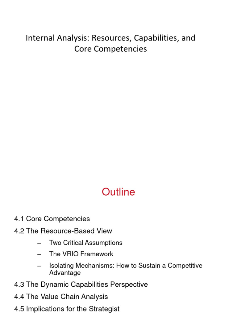 Core Competencies and Competitive Advantage | PDF | Cost Of Living ...