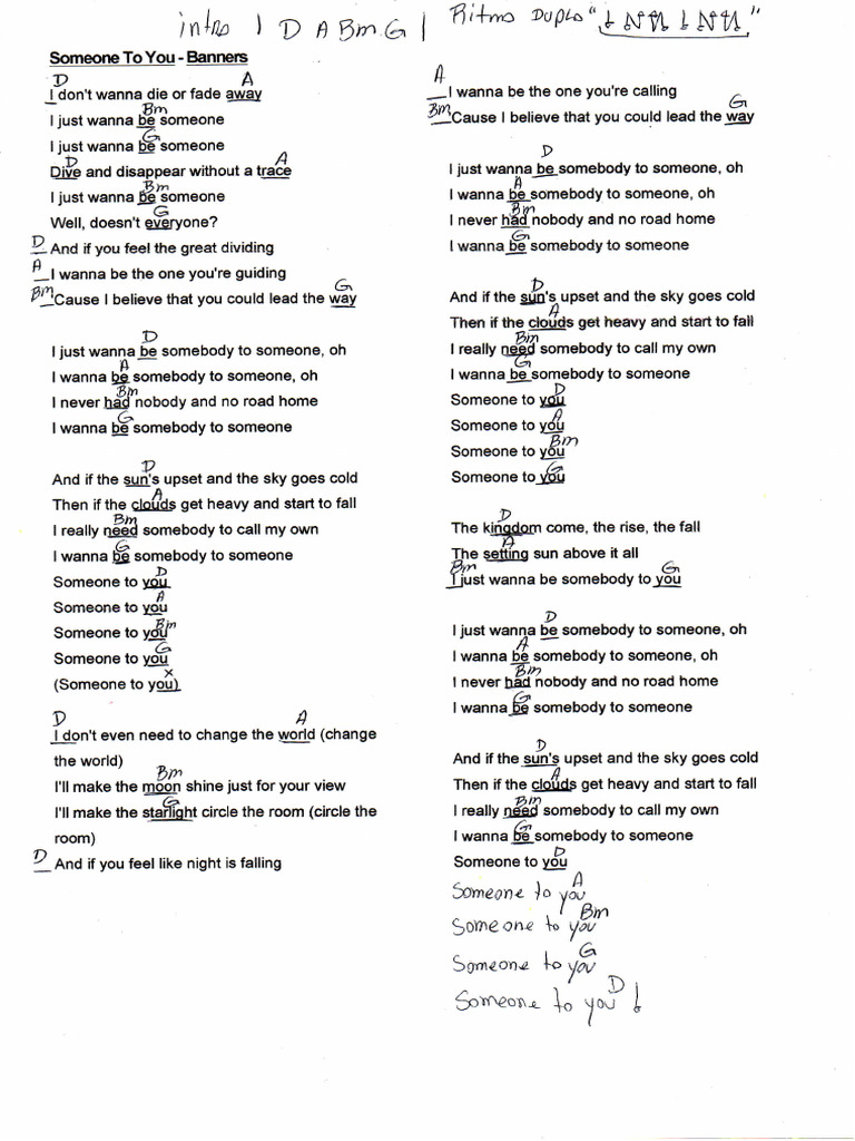 Banners Someone To You Pdf