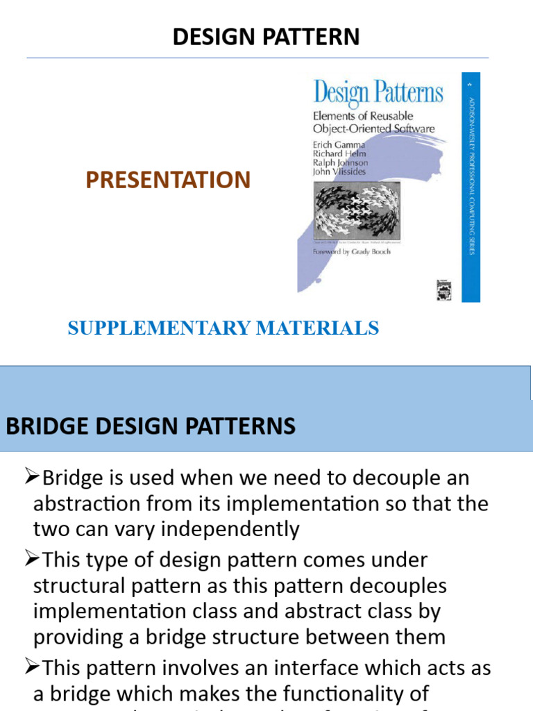 Understanding Bridge Design Patterns | PDF | Class (Computer ...