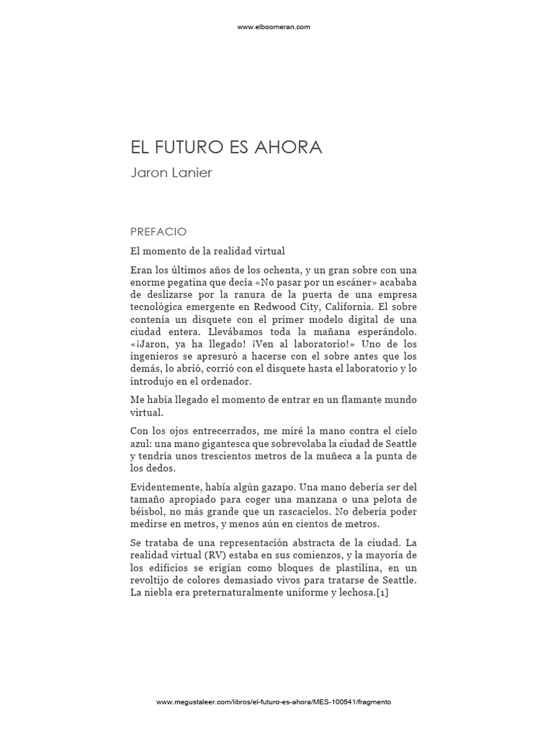 El Futuro Es Ahora | PDF | Realidad virtual | Realidad