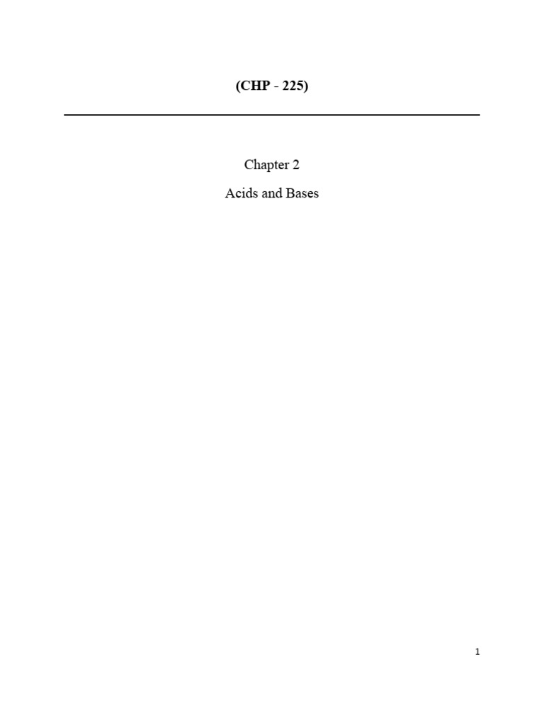 Notes Organic 1 - Chapter 2b | PDF | Acid | Chemical Bond