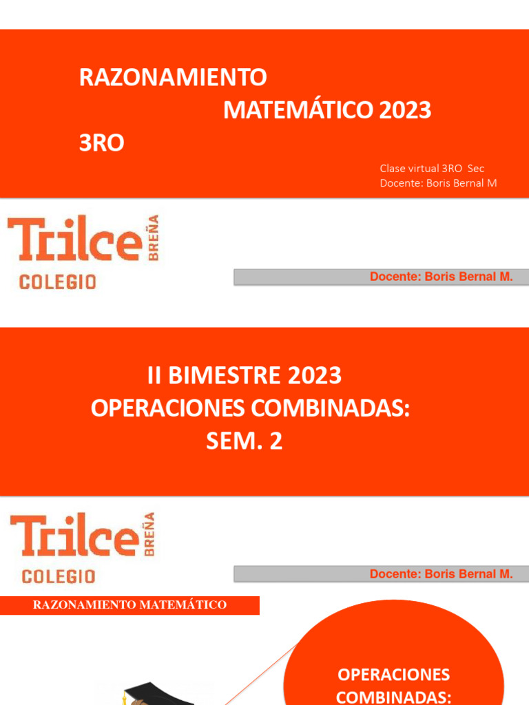 RM - 3ro - Iib - Sem 2 Teoría | PDF | Matemáticas