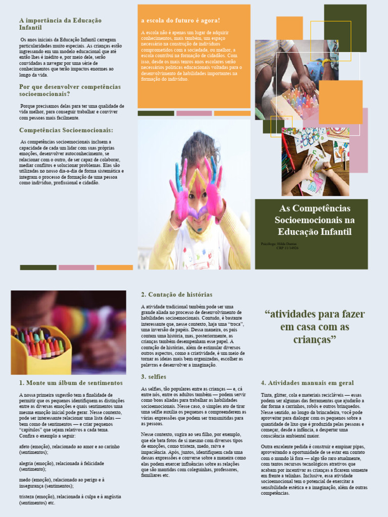 Competências Socioemocionais na Educação Infantil | PDF | Emoções | Pré ...