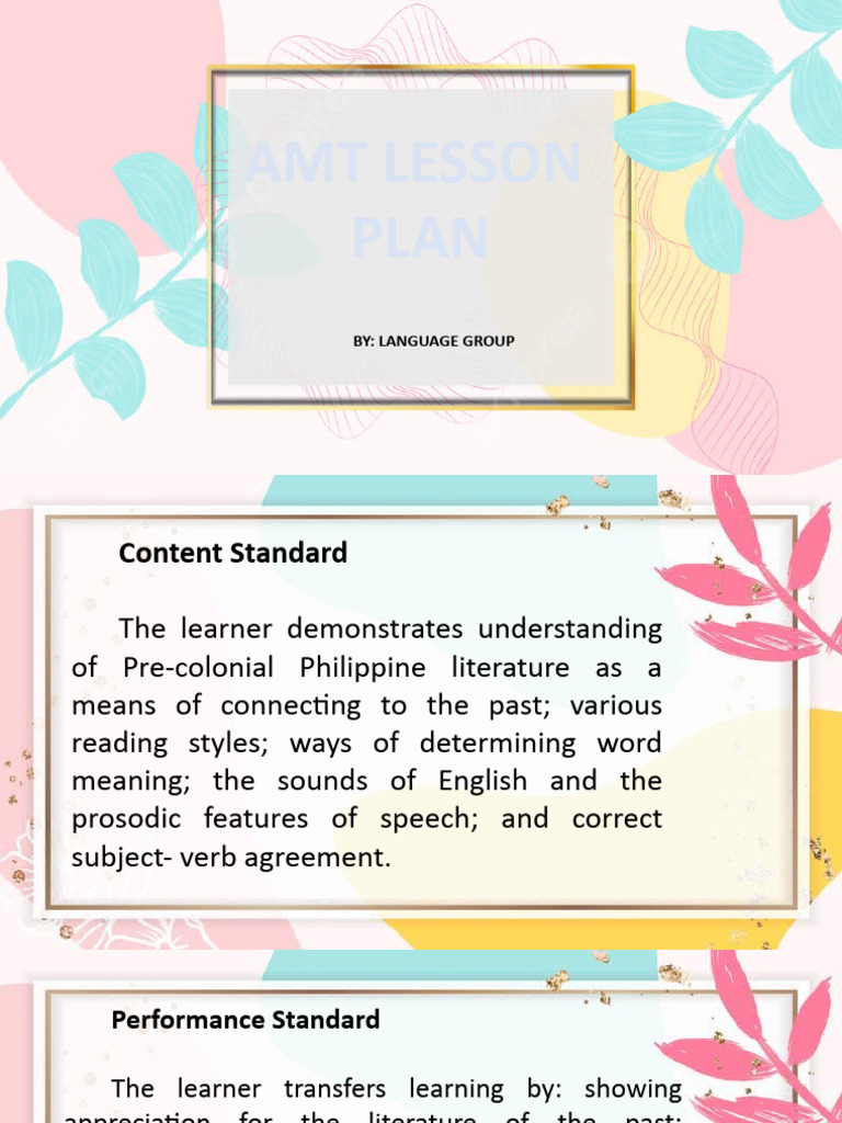 Philippine Literature Essay Lesson Plan | PDF | Essays | English Language