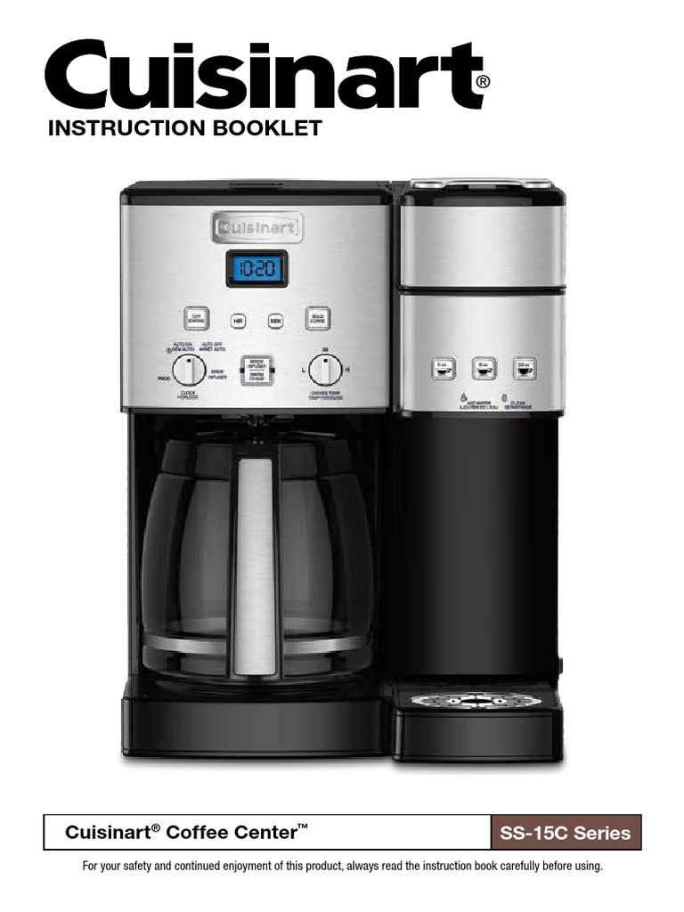 Instruction Booklet: Cuisinart Coffee Center | PDF - Scribd