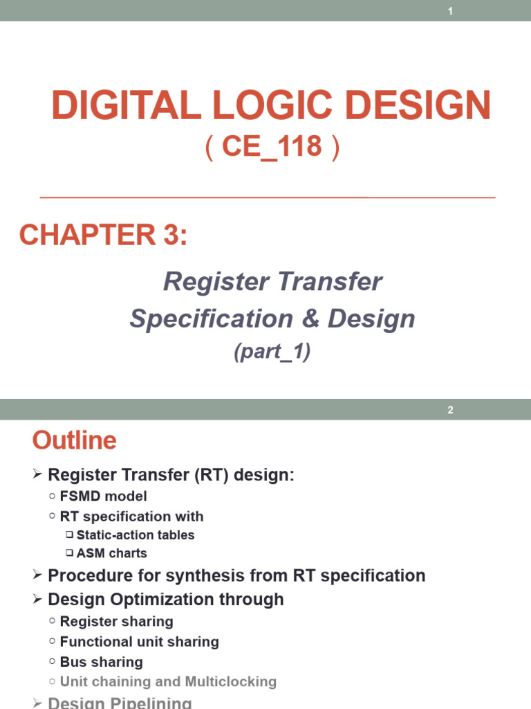 Register Transfer Design in Digital Logic | PDF | Electronics ...