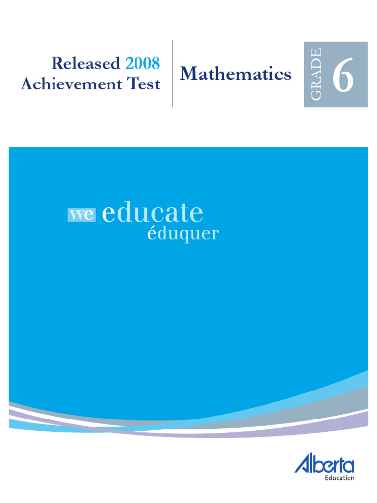 Mathematics released achievement test pdf numbers area