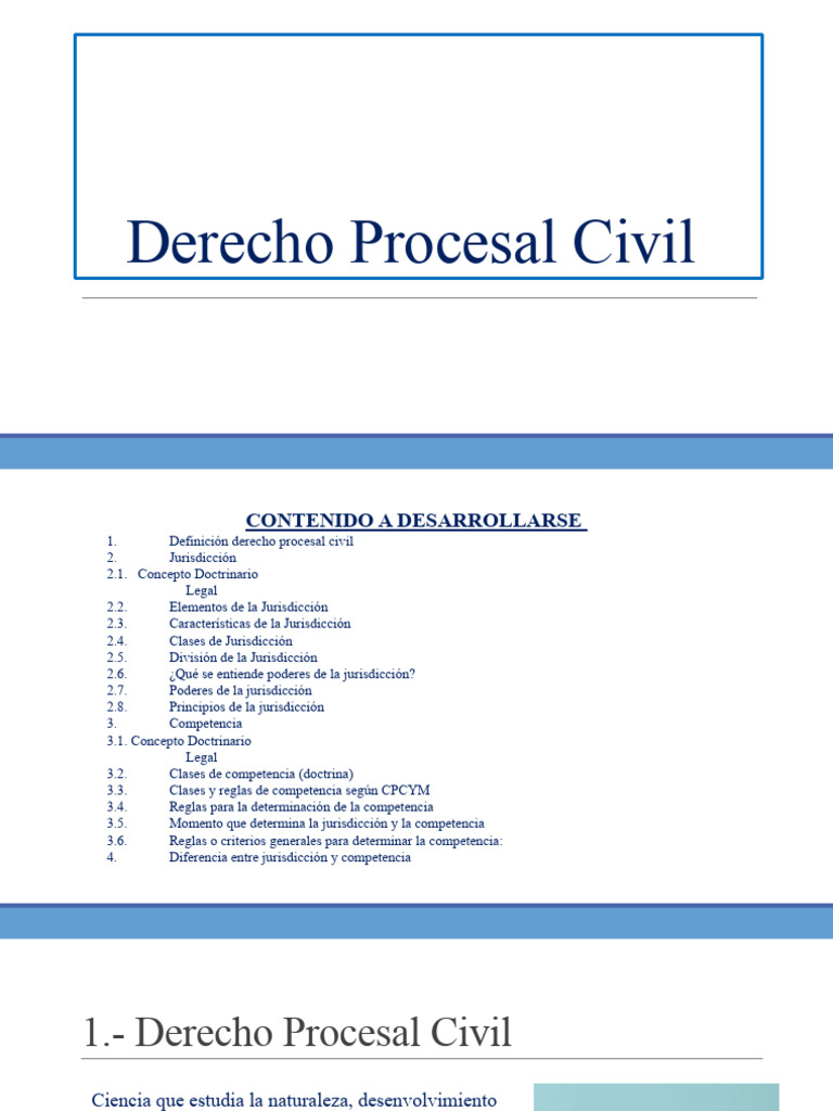 Jurisdicción y Competencia en Derecho Civil | PDF | Jurisdicción | Ley ...
