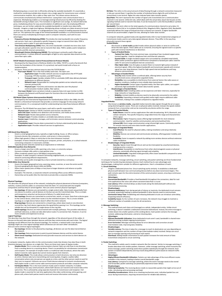 CN11 | PDF | Computer Network | Transmission Medium