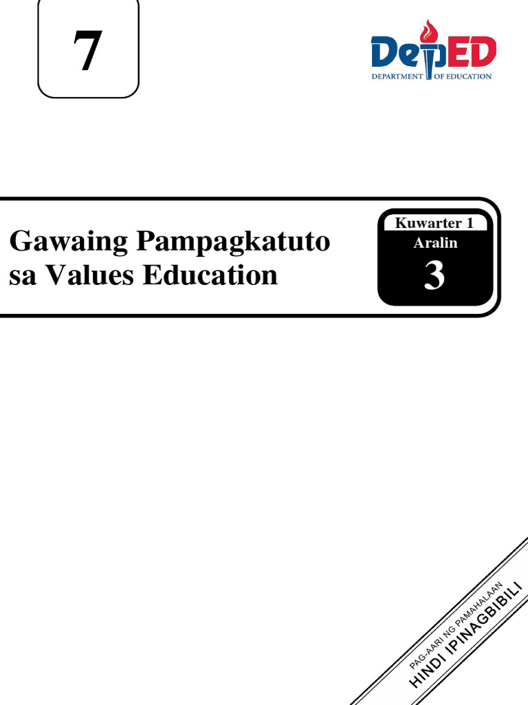 Esp 7 Q1 - WS - VE7 - Lesson 3 - Week 3 | PDF