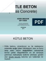 Kütle Beton (Mass Concrete)