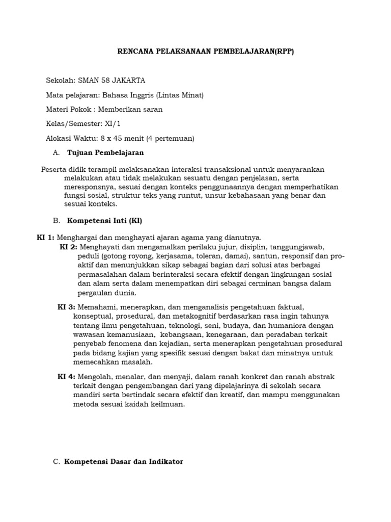 PATHWAY TO ENGLISH JL.2 - K13N-PEMINATAN BSNP-RPP (Rencana Pelaksanaan ...