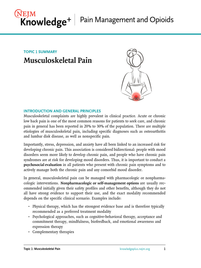 Managing Musculoskeletal Pain Effectively | PDF | Osteoarthritis | Low ...