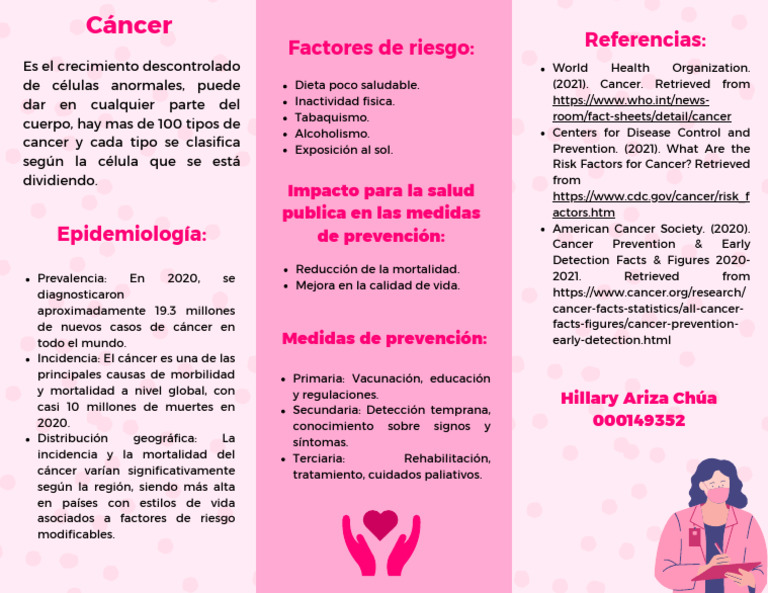 Folleto Enfermedad No Transmisible | PDF | Cáncer | Las enfermedades no ...