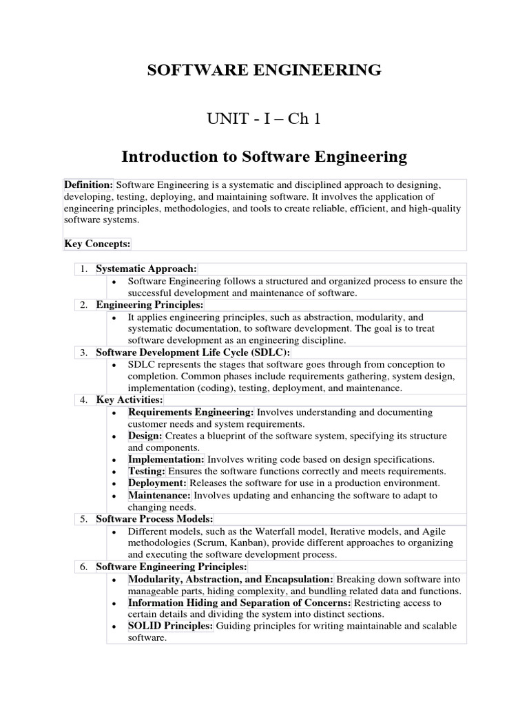 Software engineering notes pdf software development process