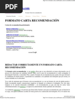 Formato Carta Recomendacion Para Alumnos