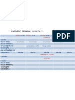 cardápio semanal