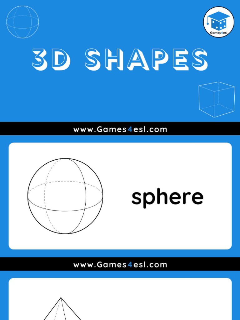 3D Shapes PPT For Kids | PDF