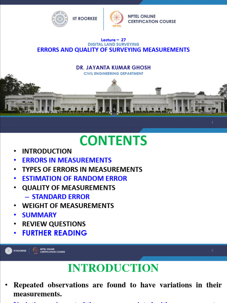 Error Analysis in Digital Surveying | PDF | Errors And Residuals ...