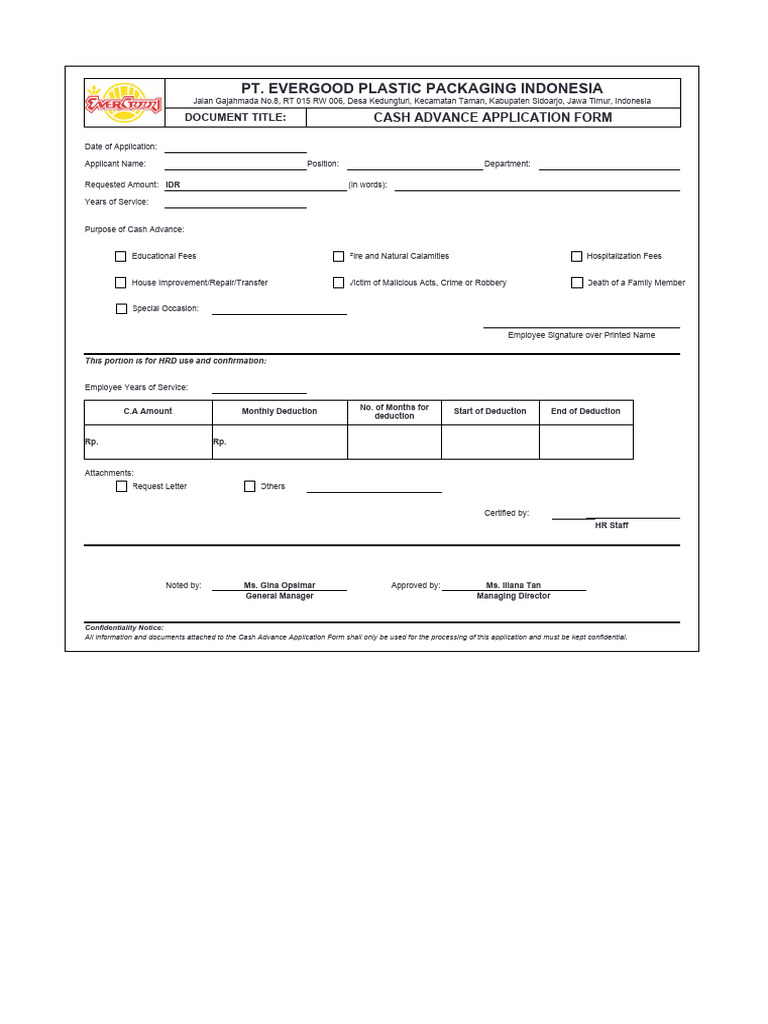 Cash Advance Application Form | PDF | Road Transport | Vehicles