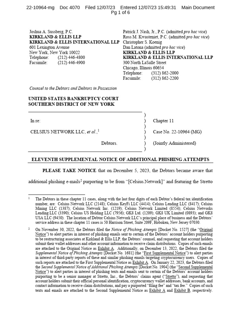 Scam pdf phishing bankruptcy