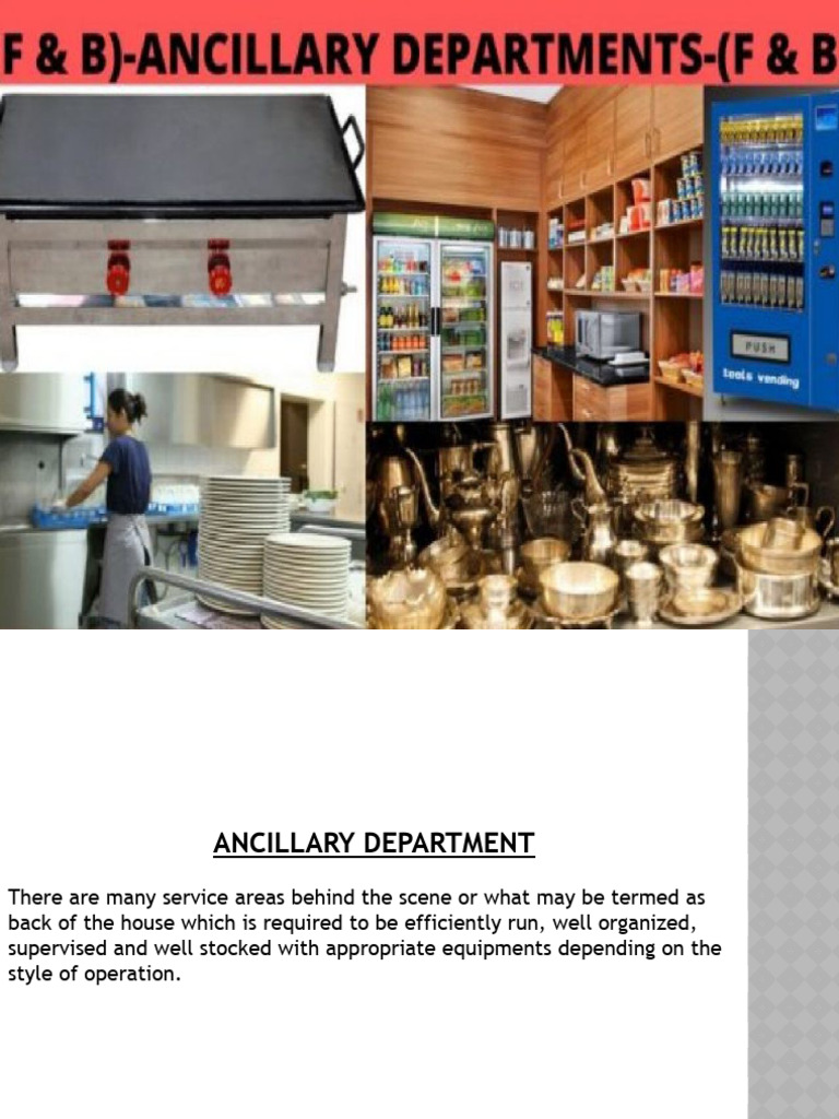 Ancillary Departments | PDF | Waiting Staff | Kitchen