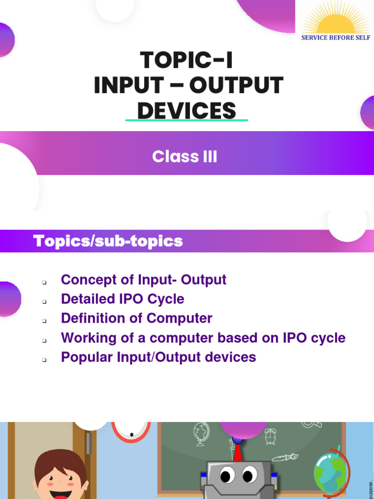 Grade III Topic 1 Input Output Devices | PDF | Input/Output | 3 D ...