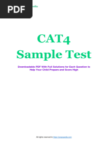 Cat4 PDF Sample Test