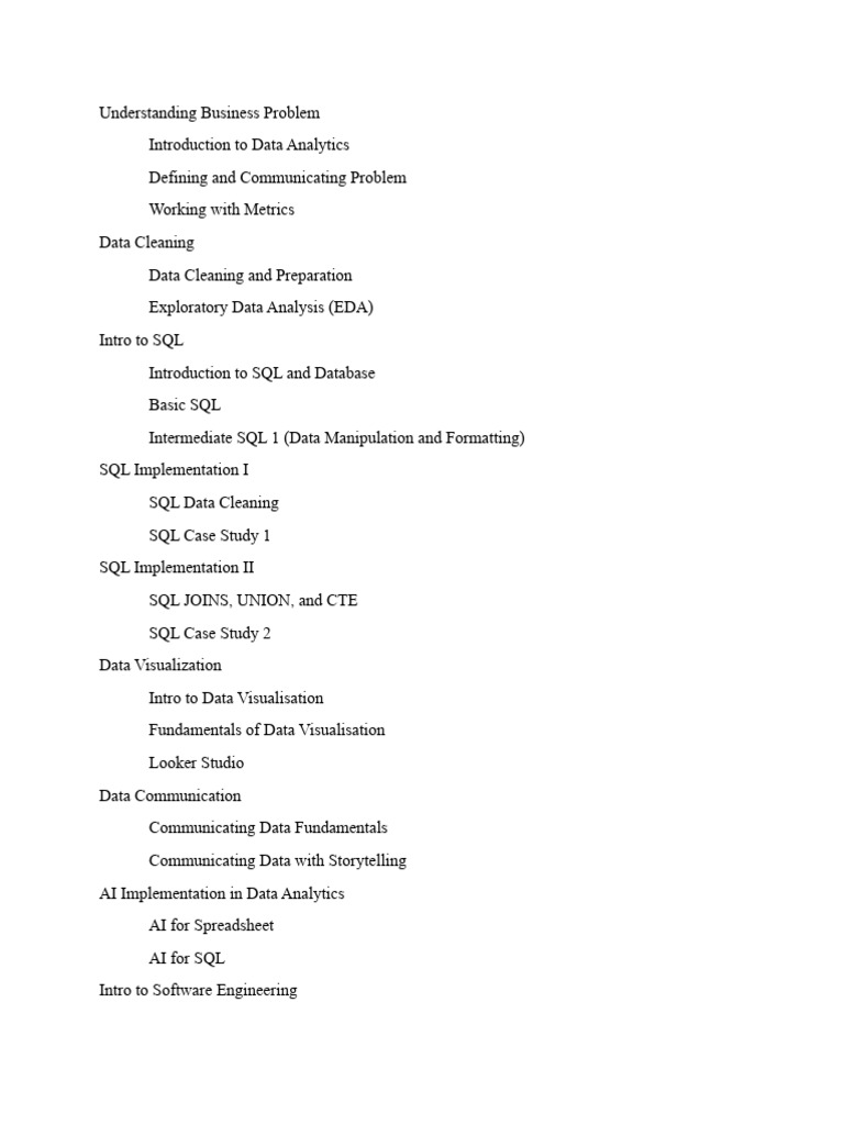 Data Analytics and Software Engineering Guide | PDF | Computers
