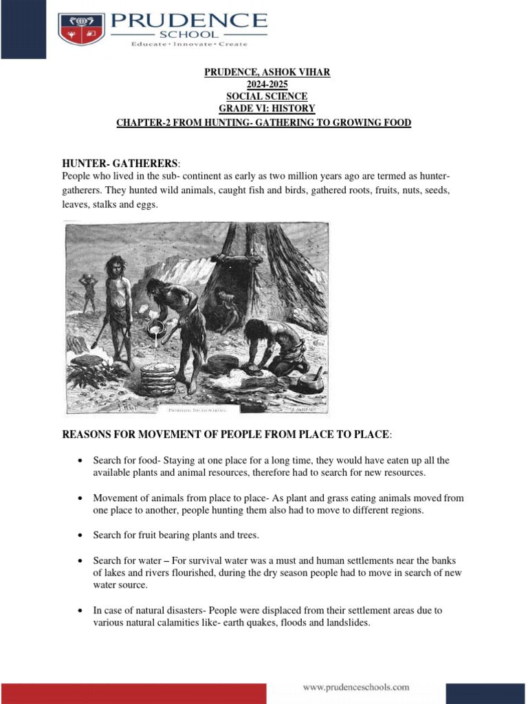 History ch-2 Notes 2024-25 | PDF | Domestication | Paleolithic