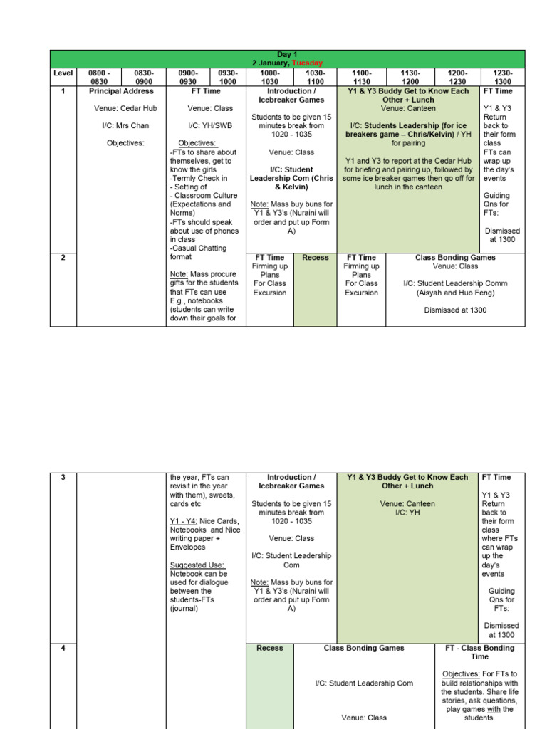 Student Orientation Schedule 2023 | PDF | Childhood | Youth