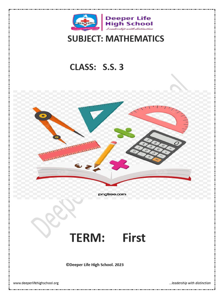 SS3 First Term Mathematics Overview | PDF | Matrix (Mathematics) | Latitude