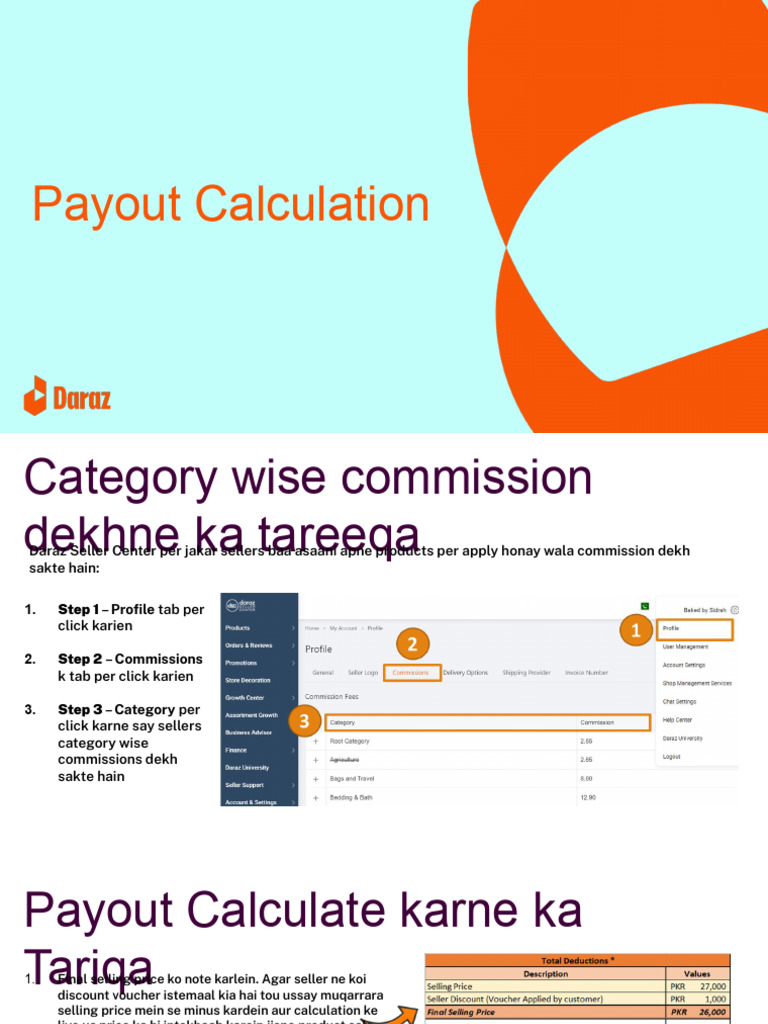 Daraz Seller Commission Calculation Guide | PDF | Finance & Money ...