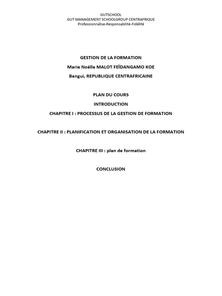 Gestion Efficace de la Formation | PDF | Gestion des ressources ...