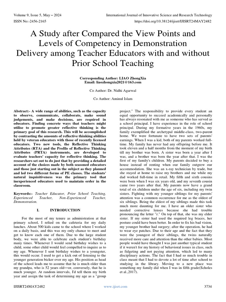 A study after compared the view points and levels of competency in