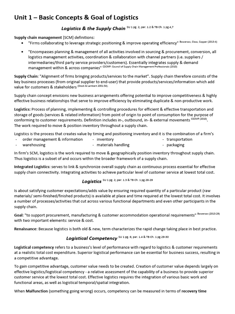 Logistics: Key Concepts and Trade-Offs | PDF | Logistics | Cargo