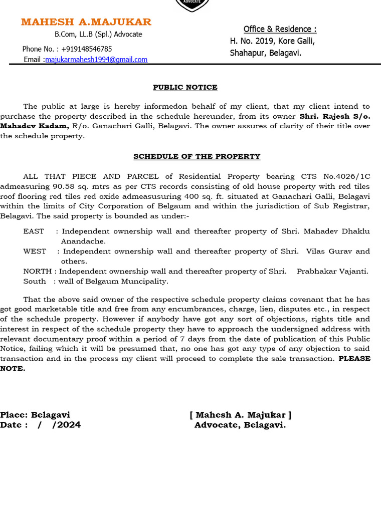 Public Notice | PDF